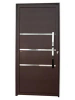 Porta Lambri e Friso Alumínio Corten Direita 210x90x4,6cm Evolution