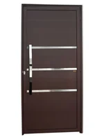 Porta Lambri e Friso Alumínio Corten Esquerda 210x90x4,6cm Evolution