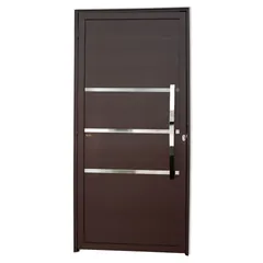 Porta Lambri e Friso Alumínio Corten Direita 210x100x4,6cm Evolution