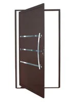 Porta Pivotante e Friso Alumínio Corten Direita 210x100x4,6cm Evolution