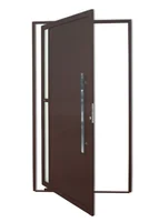 Porta Pivotante e Visor Alumínio Corten Direita 210x100x4,6cm Visione