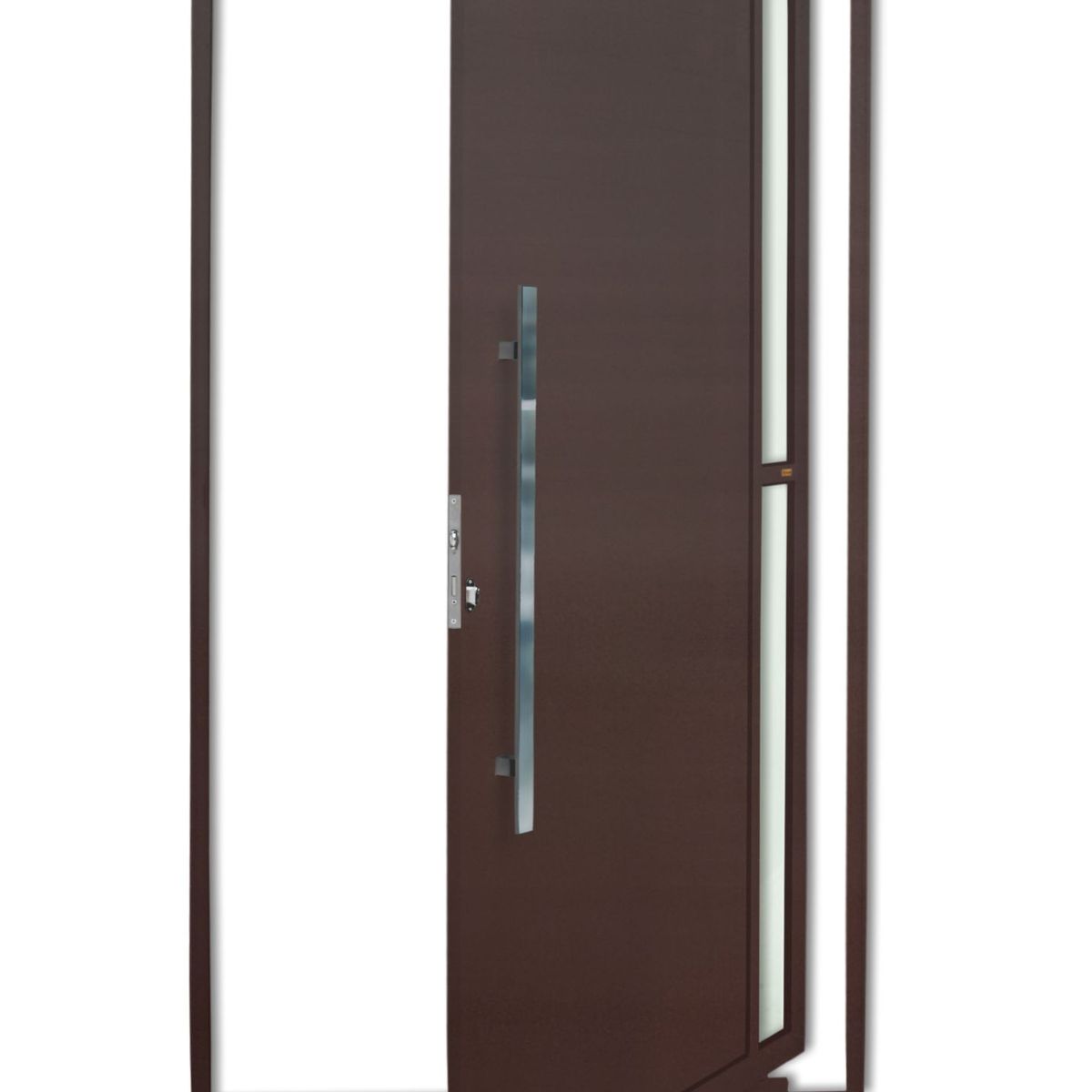 Porta Pivotante e Visor Alumínio Corten Esquerda 210x100x4,6cm Visione, marca Brimak - Foto Principal