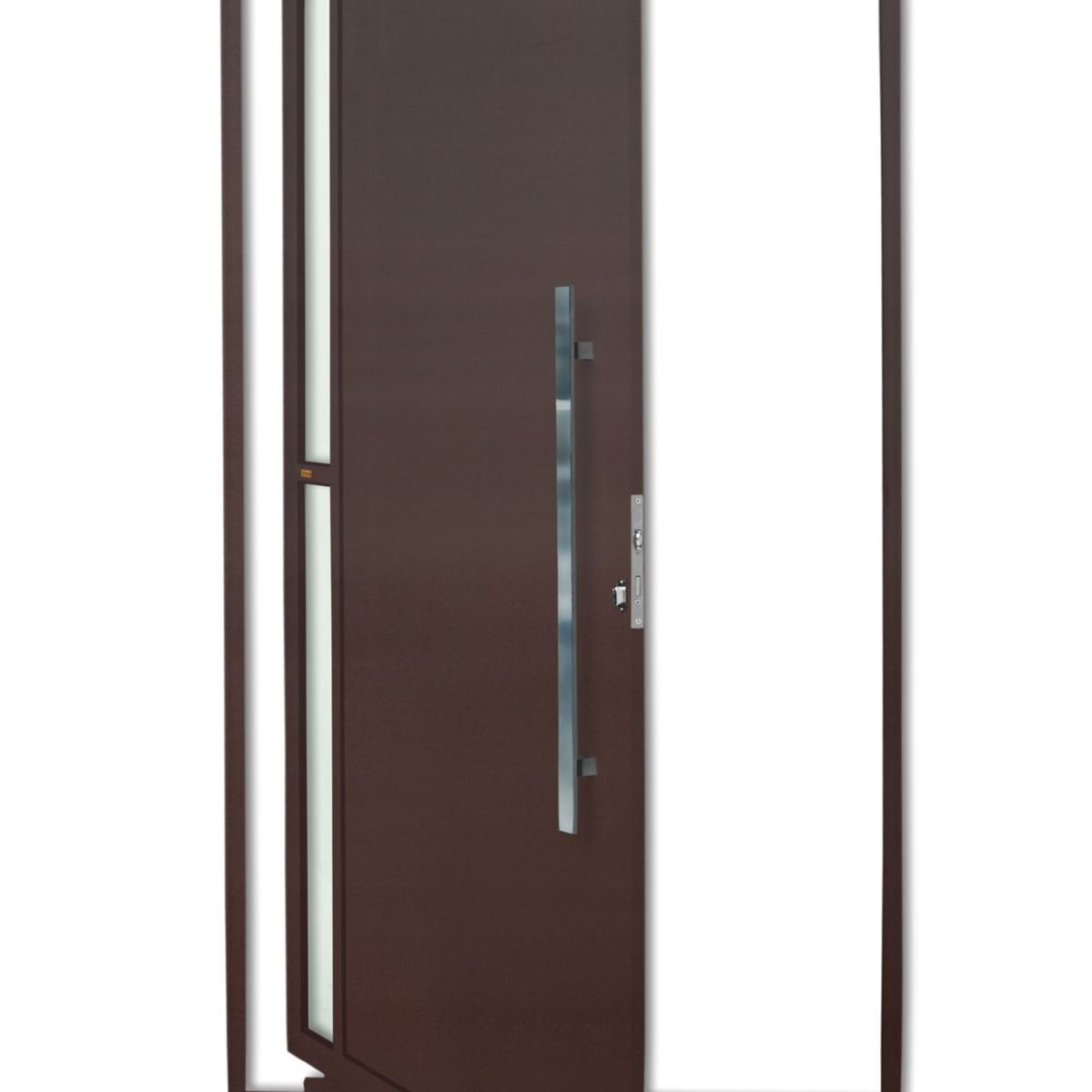 Porta Pivotante e Visor Alumínio Corten Direita 210x120x4,6cm Visione, marca Brimak - Foto Principal