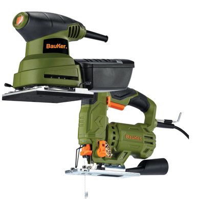 Kit 1 Lixadeira 1/4 2206 220W 220V + 1 Serra Tico Tico 220V 600W Bauker