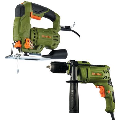 Kit 1 Furadeira 13Mm PC500ID (1/2) 500W 220V + 1 Serra Tico Tico 220V 600W Bauker