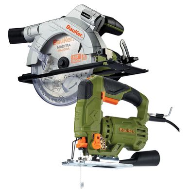 Kit 1 Serra Circular 71/4 3285B 1300W 127V + 1 Serra Tico Tico 127V 600W Bauker