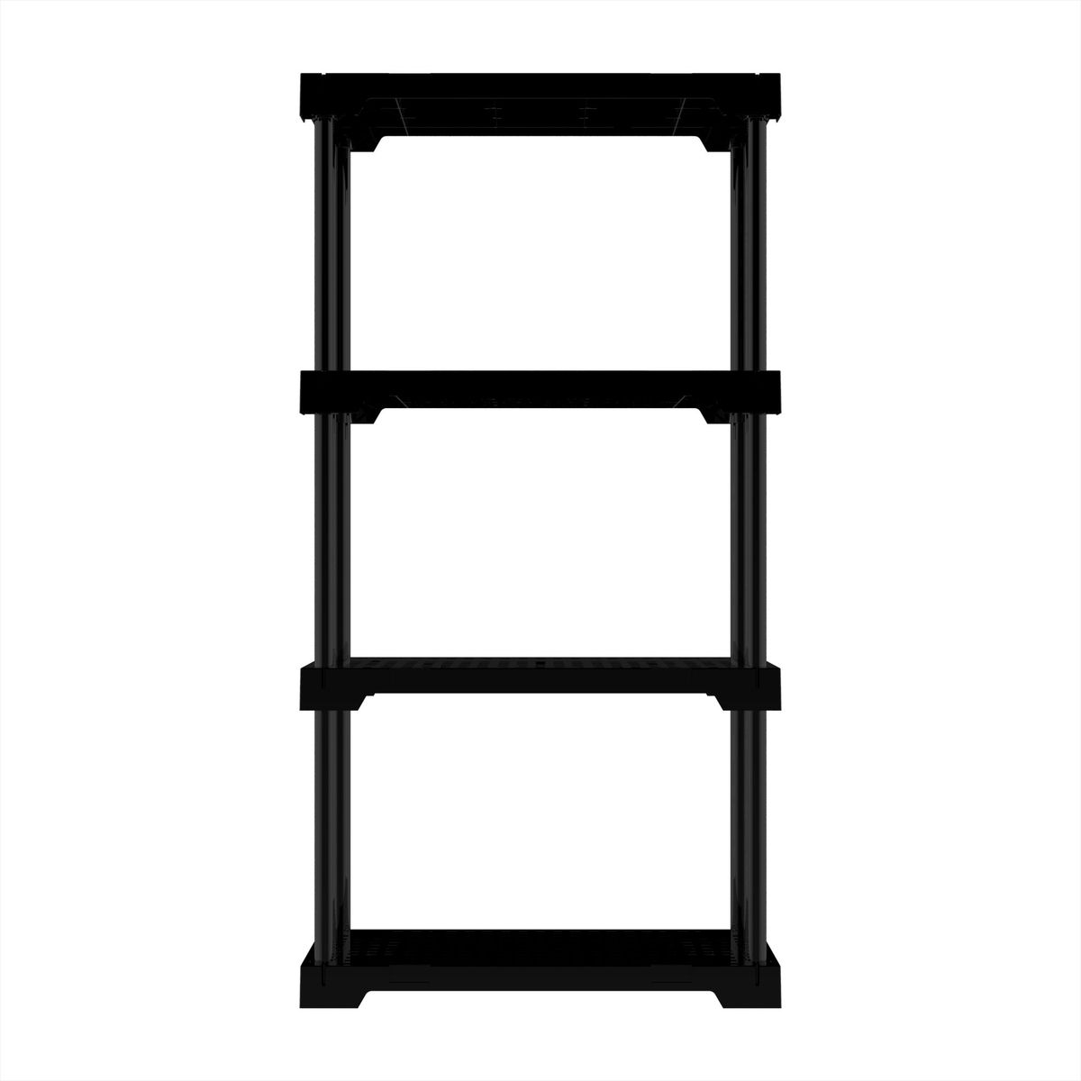 Estante de Plástico com 4 Prateleiras Preta Organize 127x70x35cm 100kg Grifit, marca Organize - Foto 2
