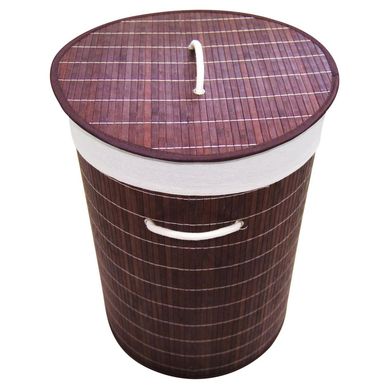 Cesto De Roupa Redondo Bambu Just Home Collection