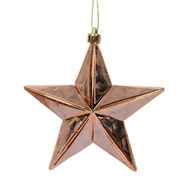 Decorao para rvore de Natal Estrela Rose 12cm Dear Santa