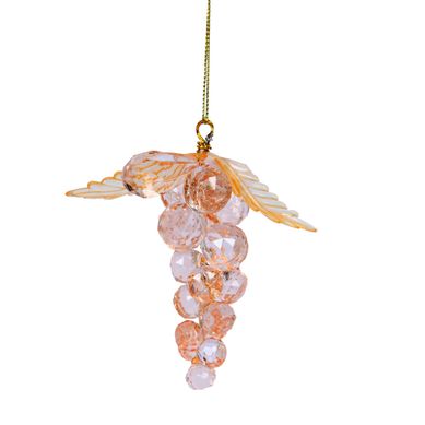 Decorao para rvore de Natal Uva com Folha 10cm Dear Santa