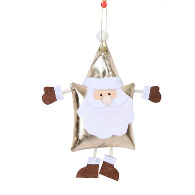 Decorao para rvore de Natal Papai Noel Dourado 20cm Dear Santa