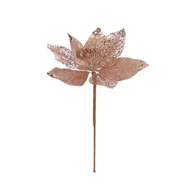 Flor Decorativa de Natal Rose 38cm Rose Dear Santa