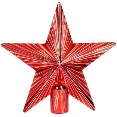 Topo de rvore Estrela 21cm Vermelho Dear Santa
