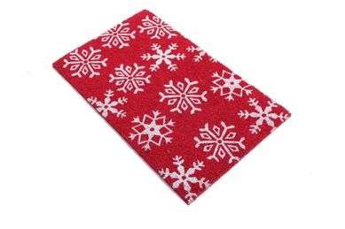Capacho Vermelho Floco de Neve 75 x 45 cm