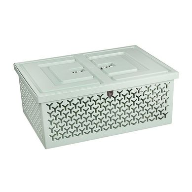 Cesto Plstico Organizador com Tampa Crippa 18,2 x 45,3 x 32,5 cm Menta