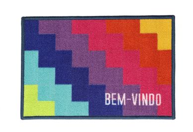 Capacho CleanKasa Bem vindo BBB Pixel 40x60cm Azul