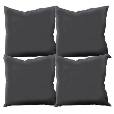 Kit com 4 Almofadas Microfibra 40x40cm Grafite