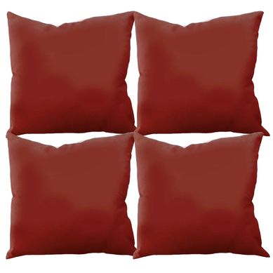 Kit com 4 Almofadas Microfibra 40x40cm Vermelho
