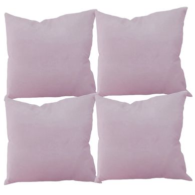 Kit com 4 Almofadas Microfibra 40x40cm Rosa