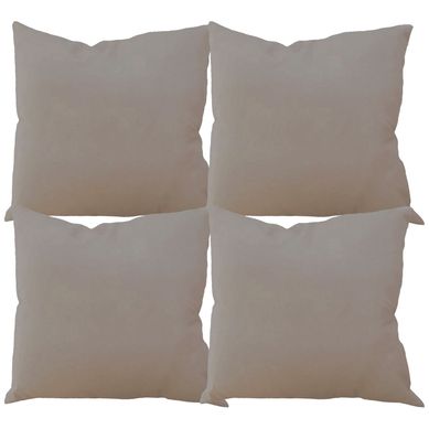 Kit com 4 Almofadas Microfibra 40x40cm Bege