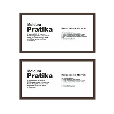 Kit 2 Molduras Pratika Remember 15x30cm Betume
