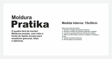 Moldura Pratika Remember 15x30cm Branco