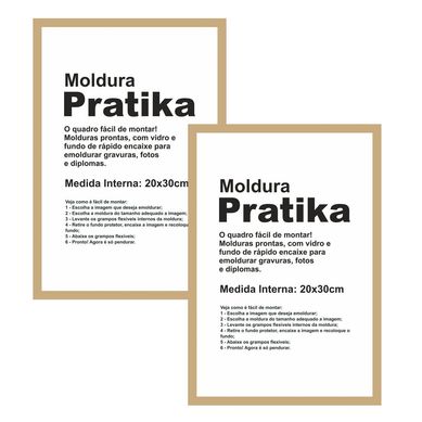Kit 2 Molduras Pratika Remember 20x30cm Cerejeira