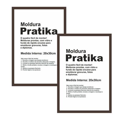 Kit 2 Molduras Pratika Remember 20x30cm Betume