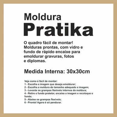 Moldura Pratika Remember 30x30cm Cerejeira