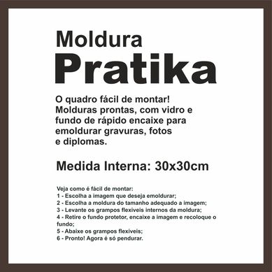 Moldura Pratika Remember 30x30cm Betume