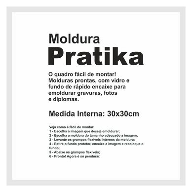 Moldura Pratika Remember 30x30cm Branco