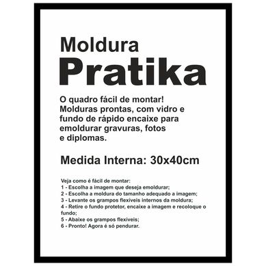 Moldura Pratika Remember 30x40cm Preto