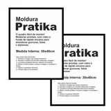 Kit 2 Molduras Pratika Remember 30x40cm Preto