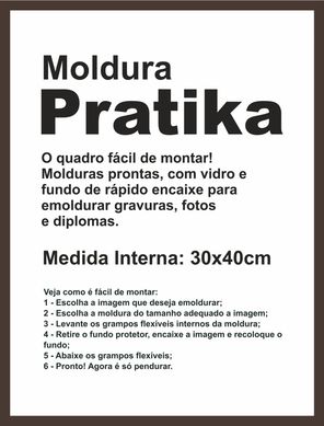 Moldura Pratika Remember 30x40cm Betume