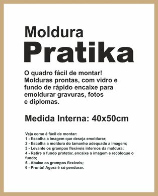 Moldura Pratika Remember 40x50cm Cerejeira