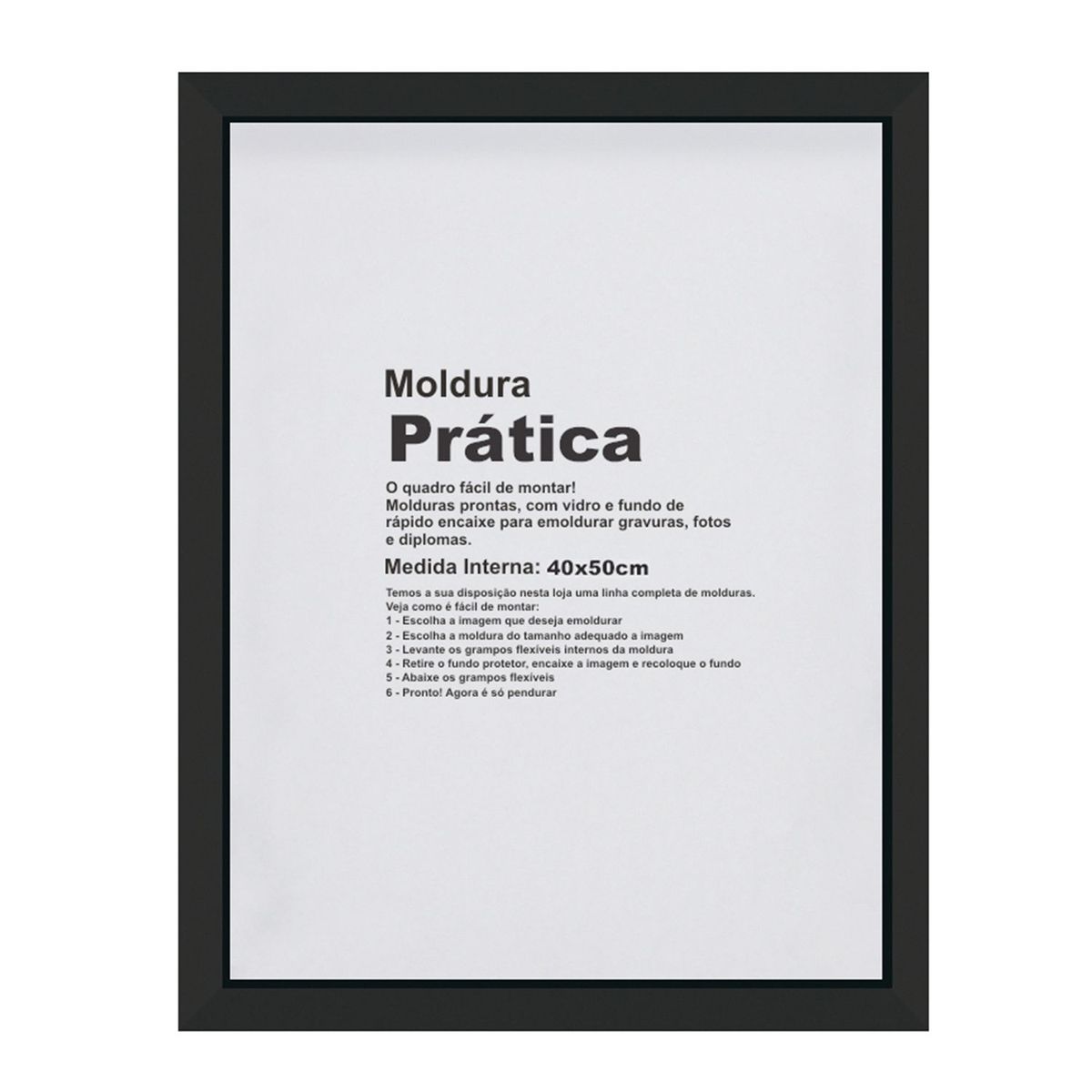 Moldura Pratika Remember 40x50cm Preto, marca Kapos - Foto Principal