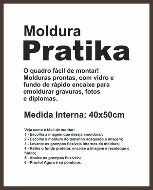 Moldura Pratika Remember 40x50cm Betume
