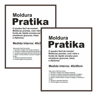 Kit 2 Molduras Pratika Remember 40x50cm Betume