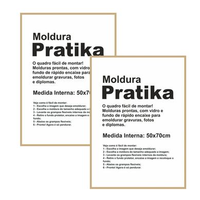 Kit 2 Molduras Pratika Remember 50x70cm Cerejeira