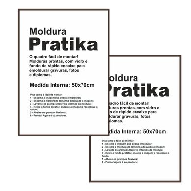 Kit 2 Molduras Pratika Remember 50x70cm Betume