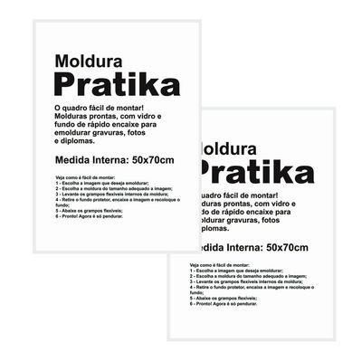 Kit 2 Molduras Pratika Remember 50x70cm Branco