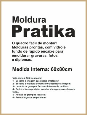 Moldura Pratika Remember 60x80cm Cerejeira