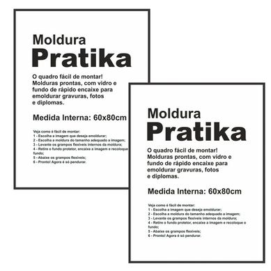 Kit 2 Molduras Pratika Remember 60x80cm Preto