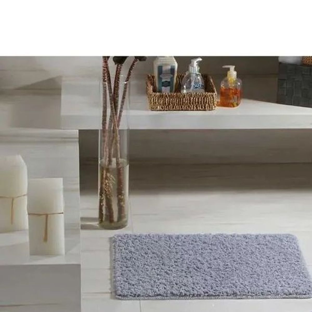 Tapete de Banheiro Algodão High 45x60cm Cinza, marca  - Foto Principal