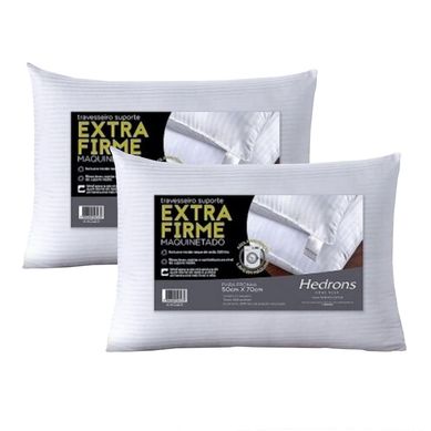 Combo com 2 Travesseiros Suporte Extra Firme 50x70cm