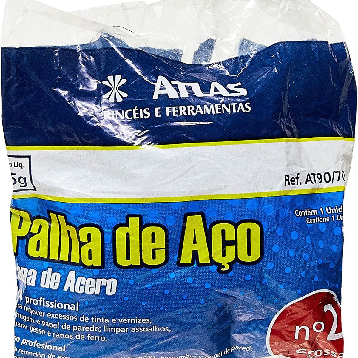 Pincéis Atlas AT90/70 Palha de Aço N2, marca Atlas - Foto Principal