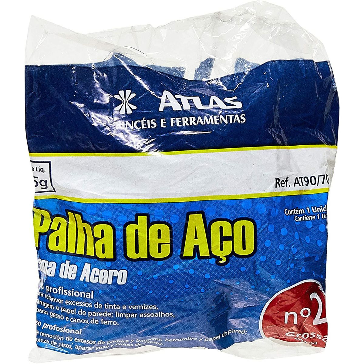 Pincéis Atlas AT90/70 Palha de Aço N2, marca Atlas - Foto Principal