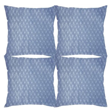 Combo com 4 Almofadas Dunas 43x43cm Azul Claro