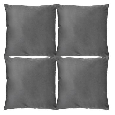 Combo com 4 Almofadas Veludo 43x43cm Cinza
