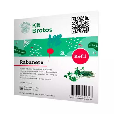 Refil Kit Brotos Rabanete Yeswegrow